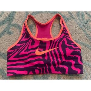 NWOT Nike Sports Bra Reversible Pink Orange Women's M Running Yoga Pilates